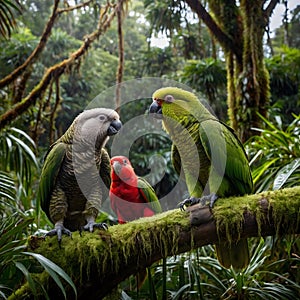 Verdant Bliss: The KÃÂkÃÂpÃÂ Thriving in New Zealand's Lush Environment photo